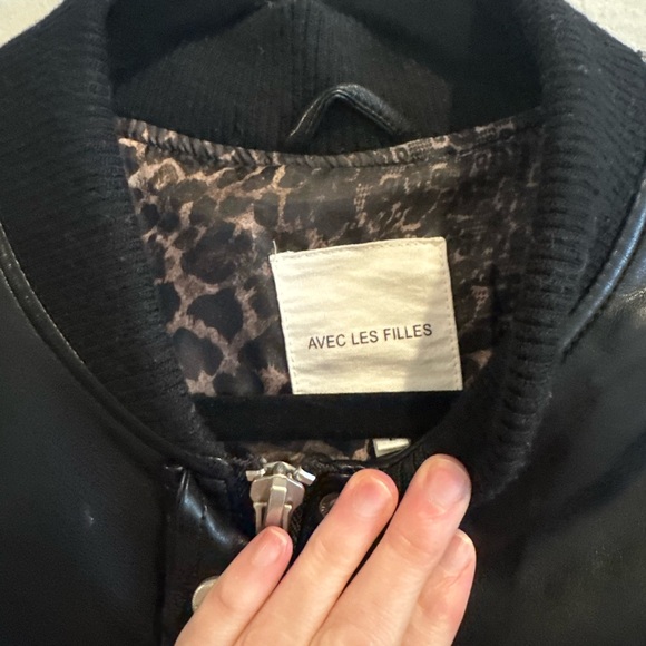 Avec Les Filles Black Bomber Jacket - Picture 2 of 9
